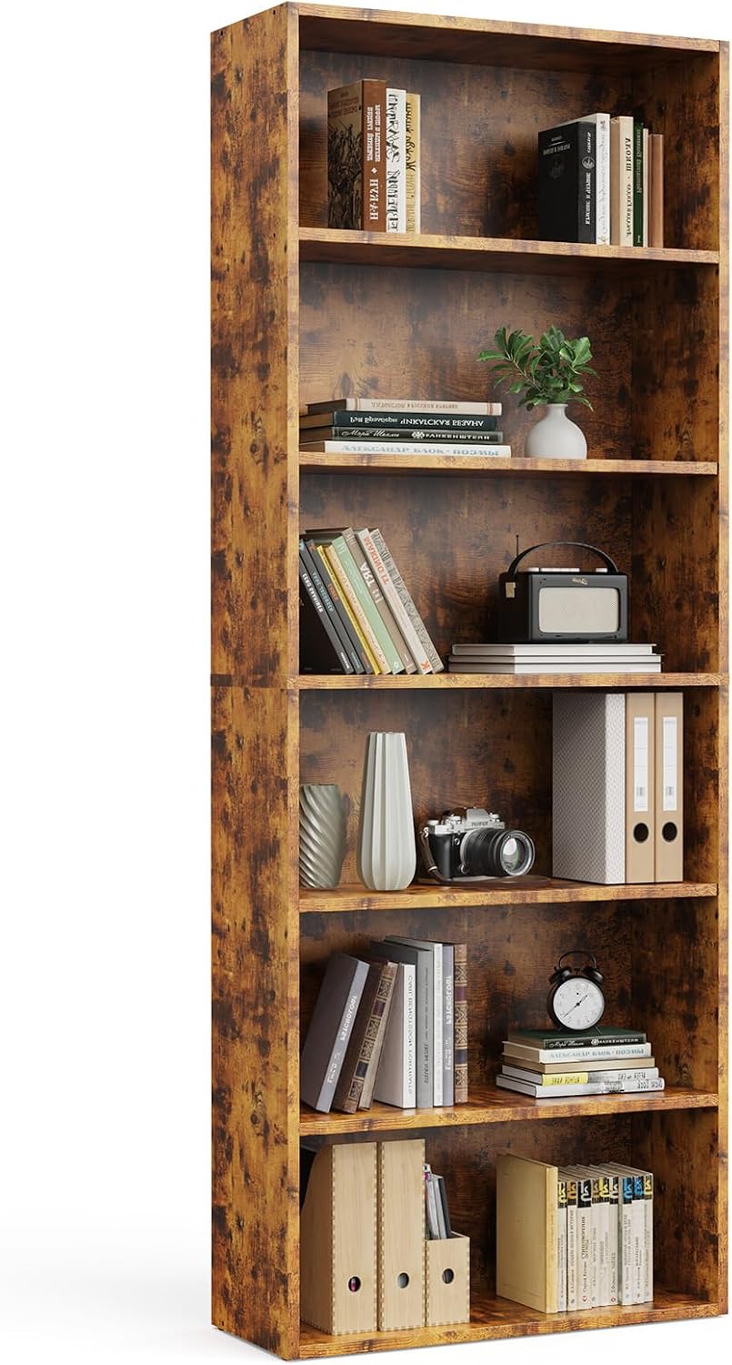 Sweetcrispy Tall Bookshelf, Book Shelf, Storage Organizer Book Shelf