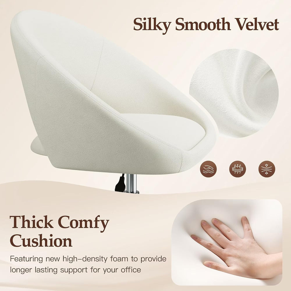 Vanity Chair with Wheels (Large), Golden Titanium-Plated Home Office Chair 30...