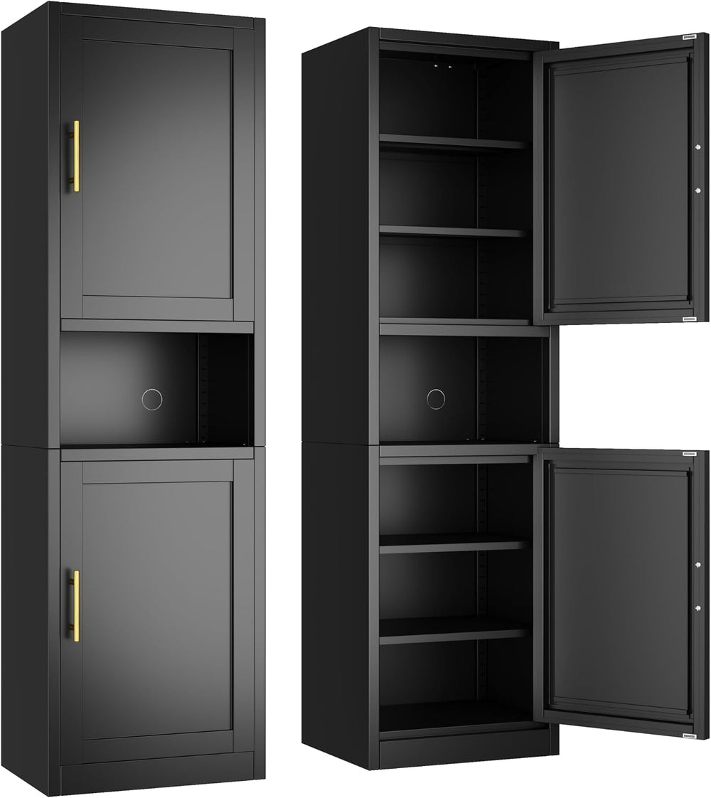 Ckzbx Tall Narrow Storage Cabinet 66.93" H Tall Bathroom Cabinet Metal P...