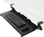 VIVO Large Keyboard Tray Under Desk Pull Out with Extra Sturdy C Clamp Mount System, 27 (33 Including Clamps) x 11 Inch Slide-Out Platform Computer Drawer for Typing, Black, MOUNT-KB05E