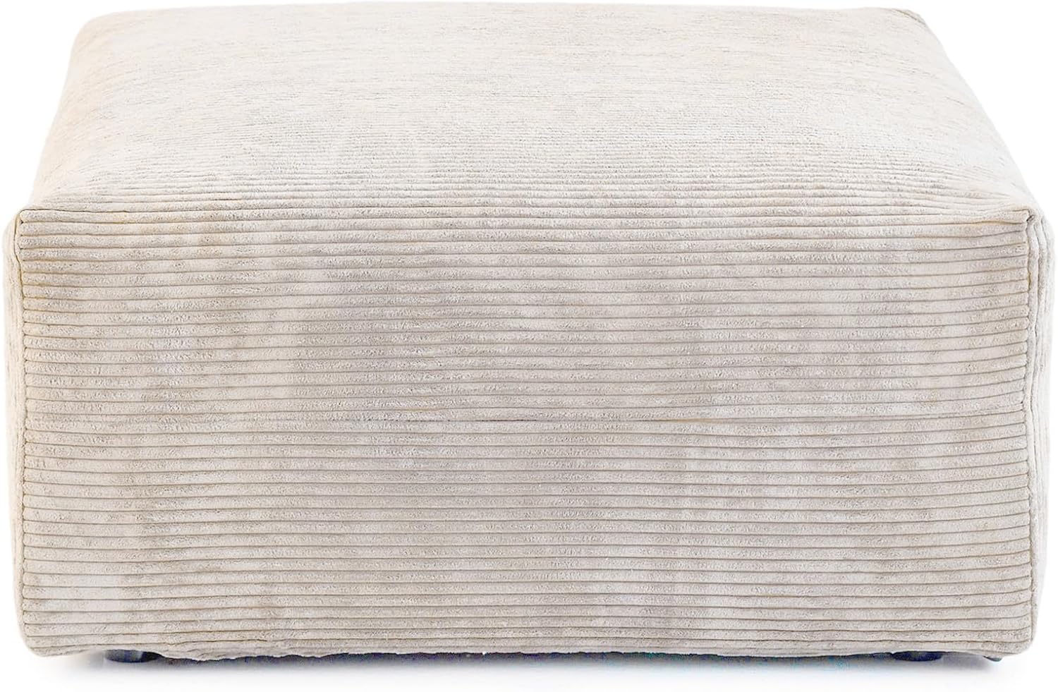 JACH 39.37" Oversized Ottoman Seater for Living Room, Deep Seat Extra Sofa Seater, Minimalist Chaise Ottoman, Modern Corduroy Ottomans for Living Room, Apartment, Beige ﻿