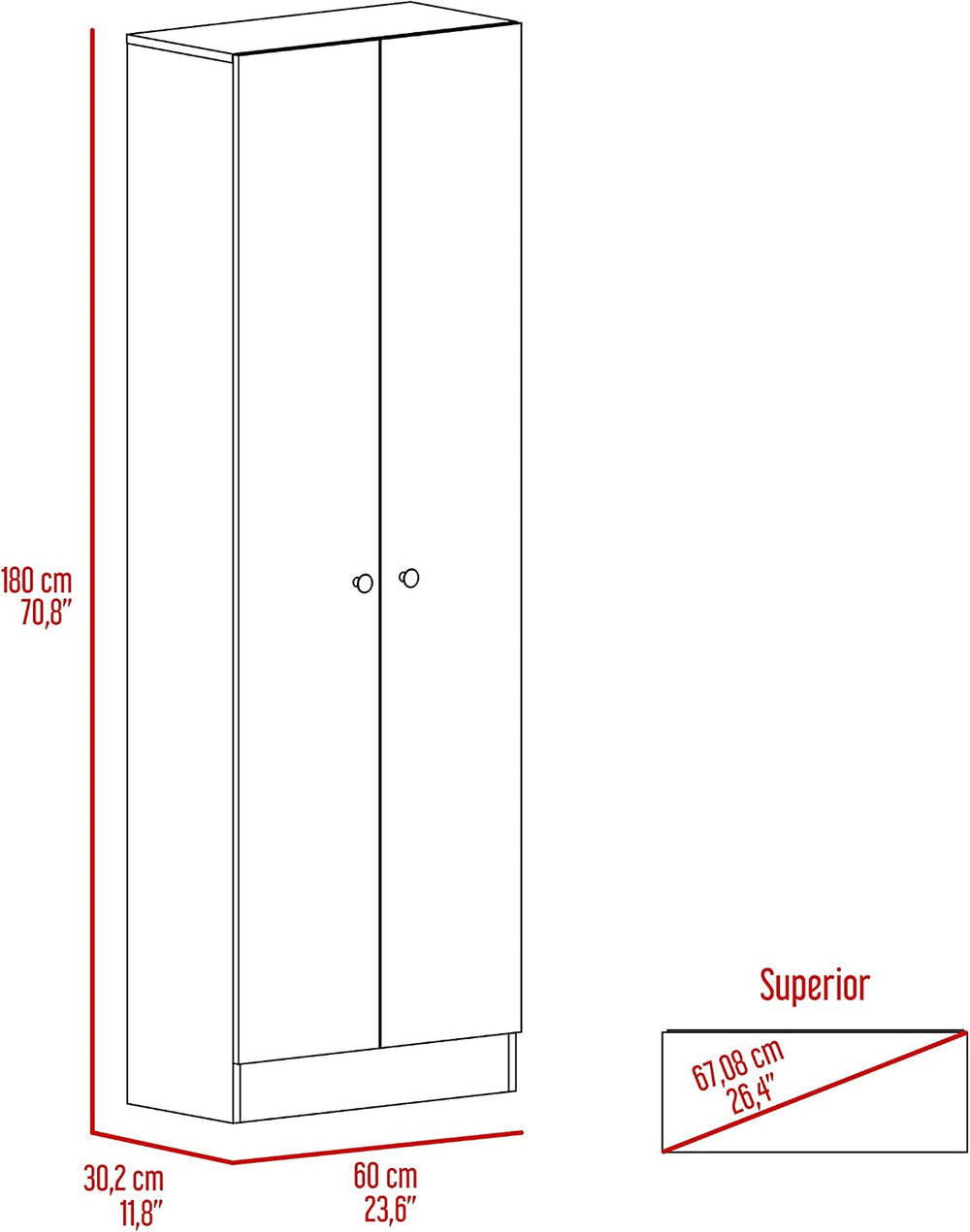 Modern Kitchen Pantry, Beige Storage Cabinet with 5 Shelves & Double Door...