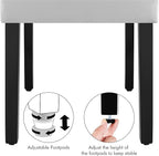 Yaheetech Upholstered Dining Chairs Set of 2 Modern Leather Parsons Kitchen Chairs with Button Tufted High Back and Solid Wood Legs and for Dining Room/Living Room/Restaurant, White