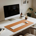 Jotsome Leather Desk Pad Mat, Non-Slip Desk Blotter Pad - Desk Protector for Office, Home, Laptop, and Desktop, Gift for The Holidays or Christmas (Tan, 34" x 17")