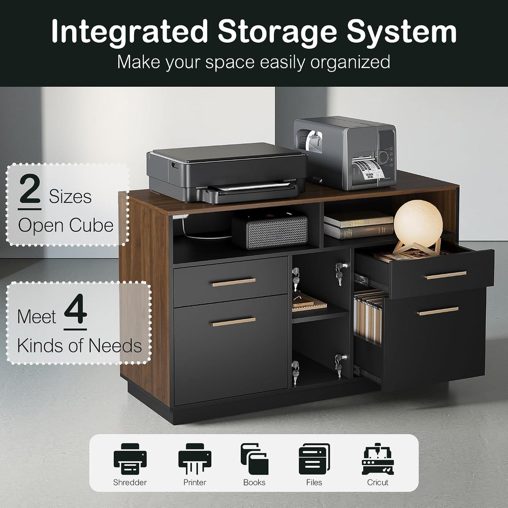 ModernMate 4 Drawer File Cabinet with Lock, Filing Cabinet for Home Office | ...