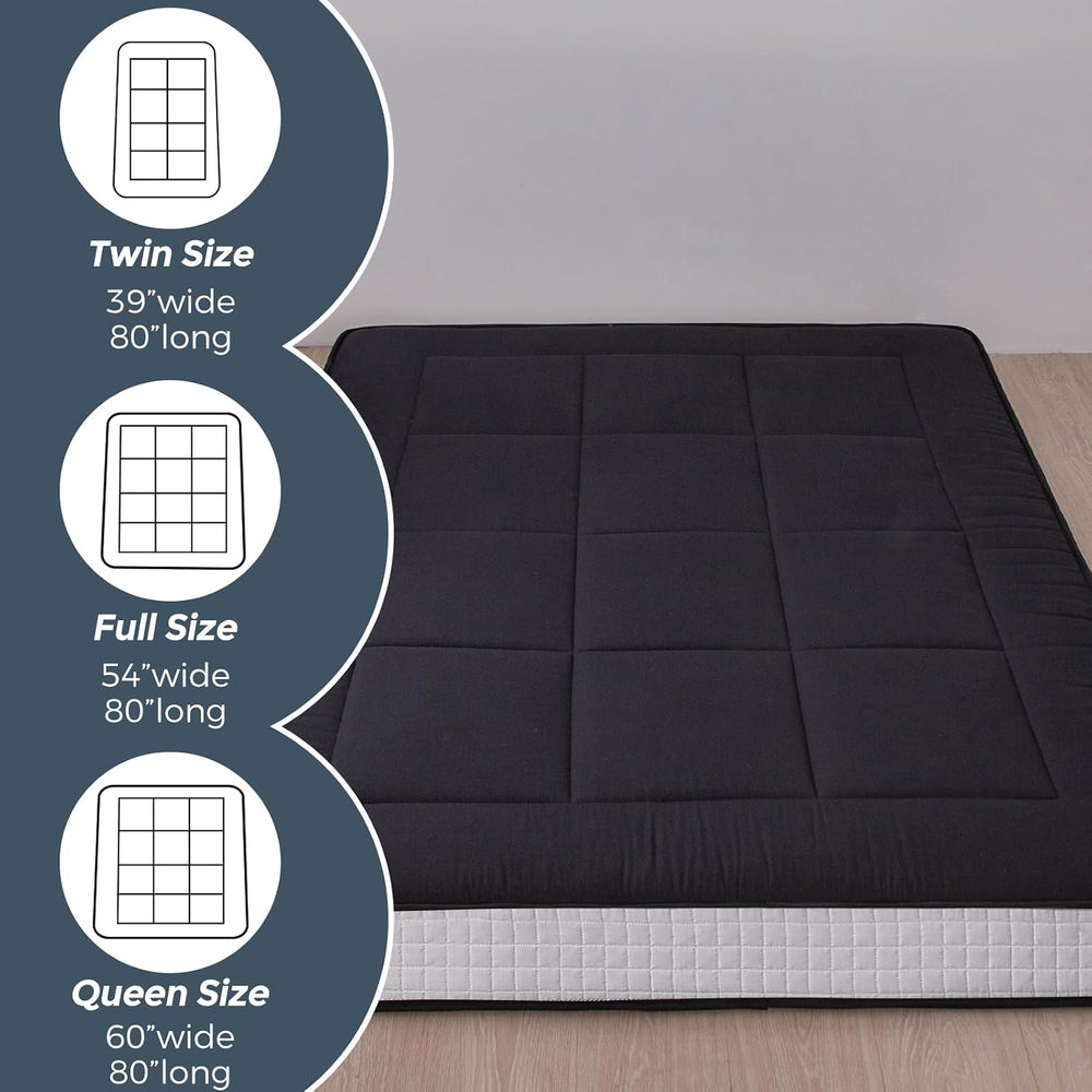 MAXYOYO 6" Extra Thick Floor Futon Mattress, Foldable Japanese Floor Mat...