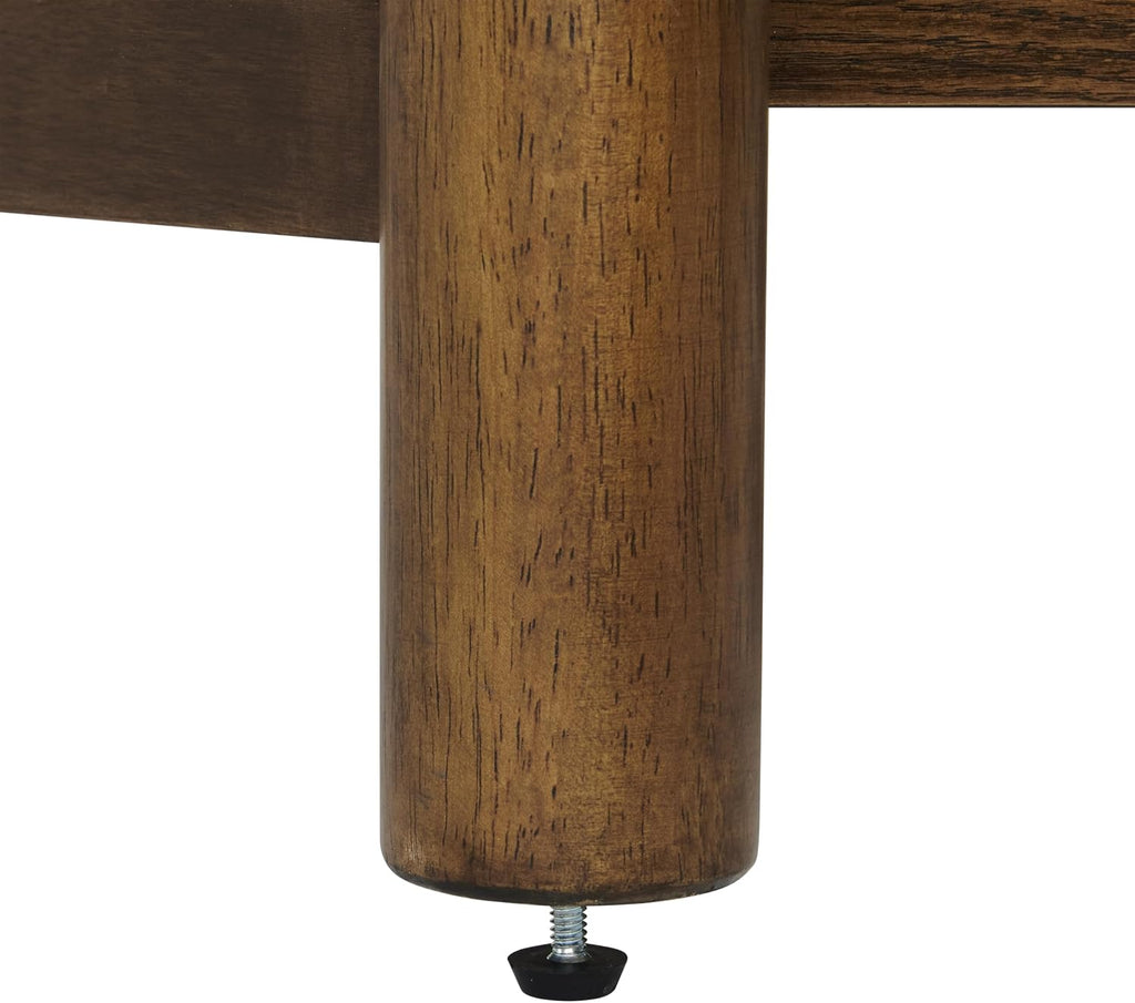 Crosley Furniture Roselyn Traditional Kitchen Island Breakfast Bar Table, Counter-Height Dining, Brown/White Marble