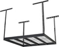 Klutch Overhead Garage Storage Rack — Adjustable Height, 48in.L x 48in.D x 23–37in.H