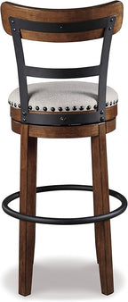 Signature Design by Ashley Valebeck 30" Farmhouse Pub Height Barstool, Brown