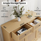 Double Tilt Out Laundry Hamper Cabinet,10 Gallon Laundry Cabinet with Drawers ＆ 2 Hidden Baskets, Farmhouse Storage Basket for Laundry Room, Bathroom, Kitchen, Wood