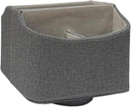 UnionBasic Rotating Desk Organizer, 360 Degree Desk Spinning Caddy, Desktop TV Guide/Mail/Media/Remote Controller Holder Organizer, Grey Linen Texture