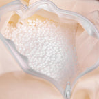 EMMA + OLIVER Daisy Small Blush Furry Bean Bag Chair for Kids and Teens