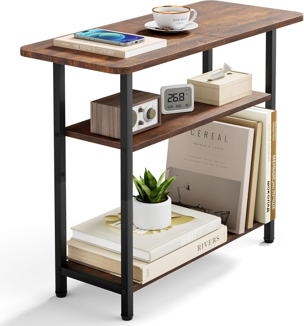 SLEEPING LAMB Side Table for Living Room, 3-Tier End Table for Small Space wi...