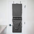 CleverMade Convertible Laundry Hamper Bag - Shadow Gray Stone holds 43L / 40 lbs 2 Compartments - Storage with Handles for Home Organization