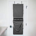 CleverMade Convertible Laundry Hamper Bag - Shadow Gray Stone holds 43L / 40 lbs 2 Compartments - Storage with Handles for Home Organization