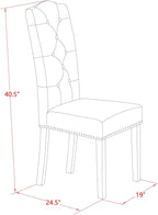 East West Furniture V097EL207-7 7 Piece Dining Table Set Consist of a Rectangle Kitchen Table with V-Legs and 6 Gray Linen Fabric Parson Dining Room Chairs, 40x72 Inch, Multi-Color