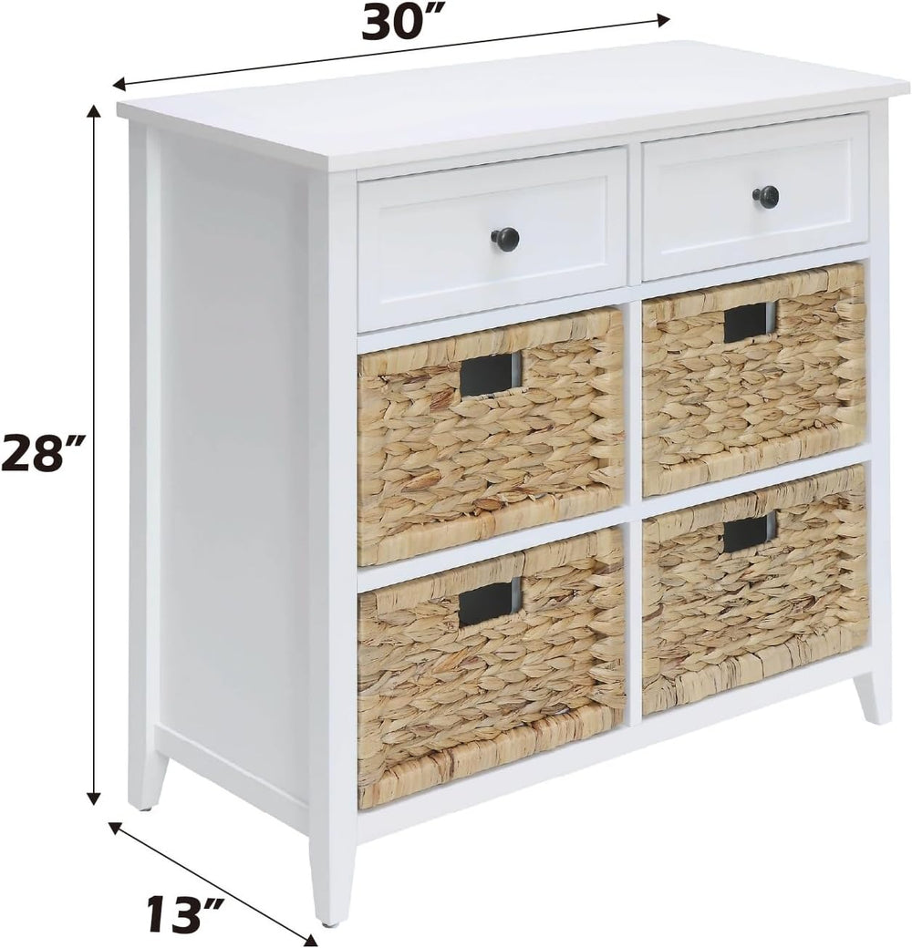 Storage Locker with 4 Drawers, Console Cabinet Pantry Cabinet for Living Room...