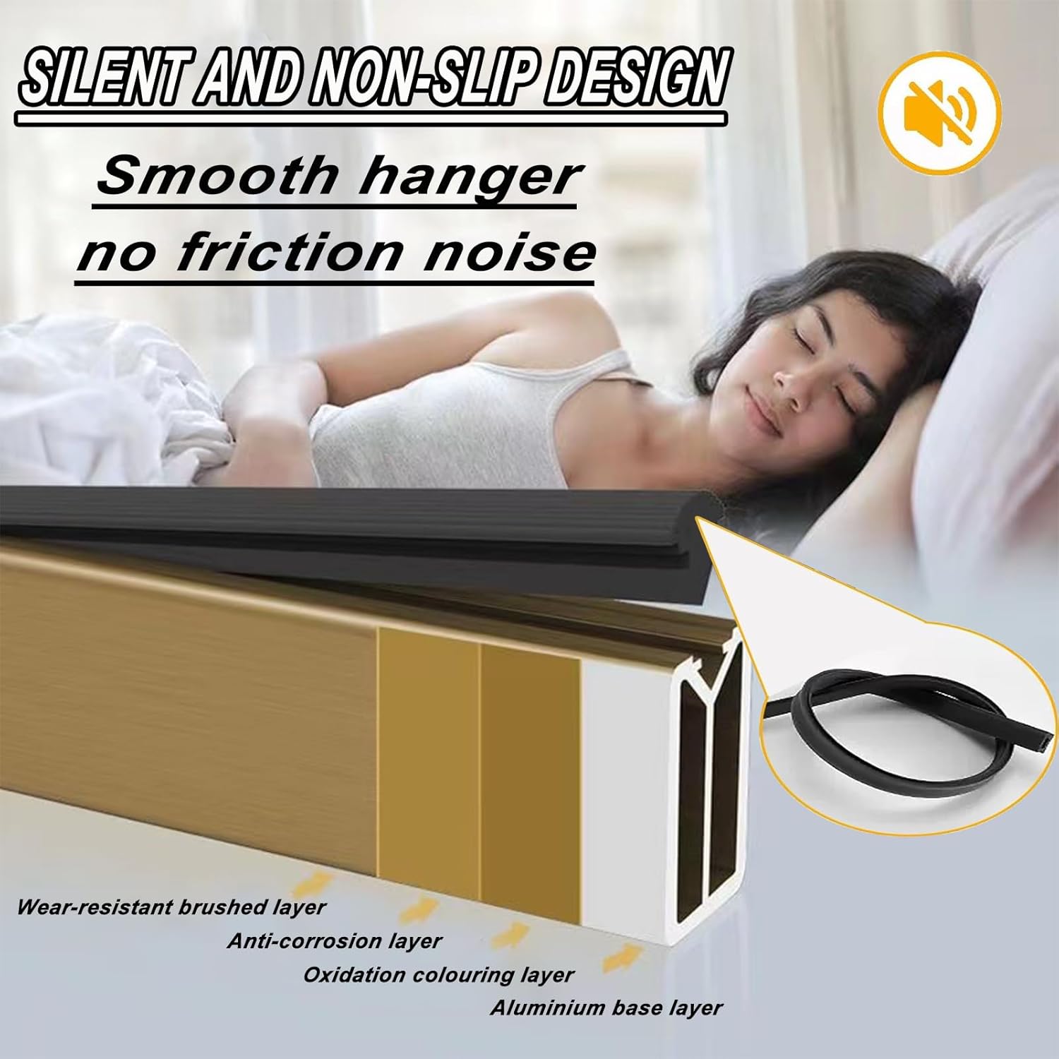 Square Closet Rods-Cuttable, Removable-Heavy Duty Black Wardrobe Rods and Brackets-Commercial, 12 16 18 24 28 30 60 72 In-Suitable for.Laundry.Home.Hotel.Clothing Store (Silver,26in)