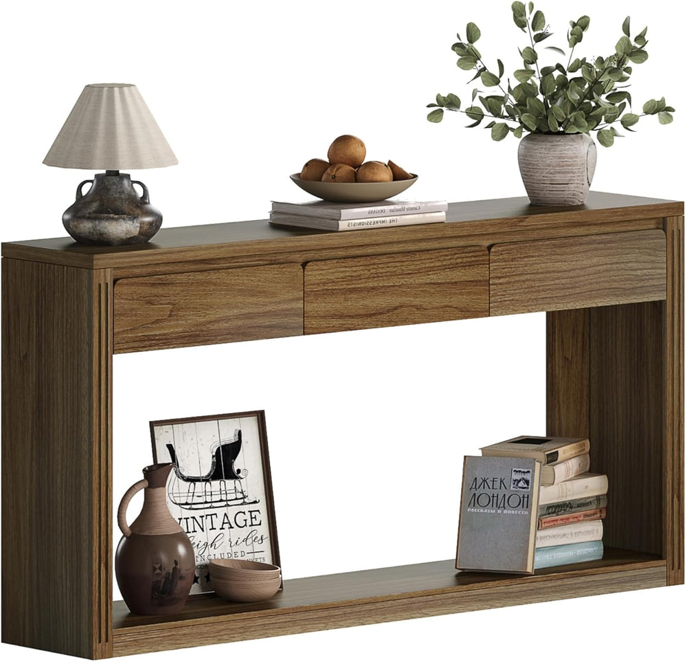 Treocho 63.9" Farmhouse Console Tables for Entryway, Long Sofa Table wit...