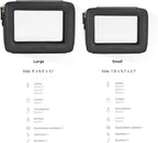 Aveniee Clear Makeup Bag Set (2-Piece Mini & Midi) - Travel Toiletry Organizer for Women, Waterproof Cosmetic Pouch & Car Accessory for Travel Size Toiletries, Black
