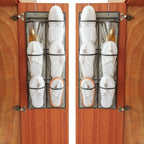 2 Packs Over The Door Hanging Closet Shoes Holder Organizer Shoe Storage Shoe Rack with 6 Pockets (Clear PVC Pockets)