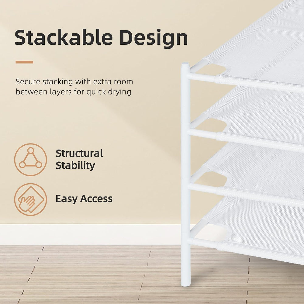 STORAGE MANIAC Sweater Drying Rack, Mesh Clothes Drying Rack, Stackable Laund...