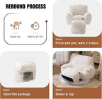 Gaming Chair Comfy Bean Bag Couch Sofa Chair for Bedroom, Modern Faux Fur Reading Bean Bag Chairs for Adults Teens, Living Room Adult Bean Bag Chair with Footrest