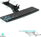 EUREKA ERGONOMIC Height Adjustable Mouse & Keyboard Tray Under Desk, 32'' Large Slide Out Swivel Tilt Computer Keyboard Drawer with Mouse Pad for Gaming Home Office Desk, Dual Mount