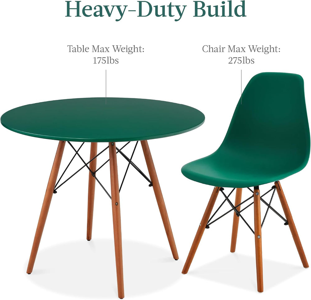 Best Choice Products 5-Piece Dining Set, Compact Mid-Century Modern Table &am...