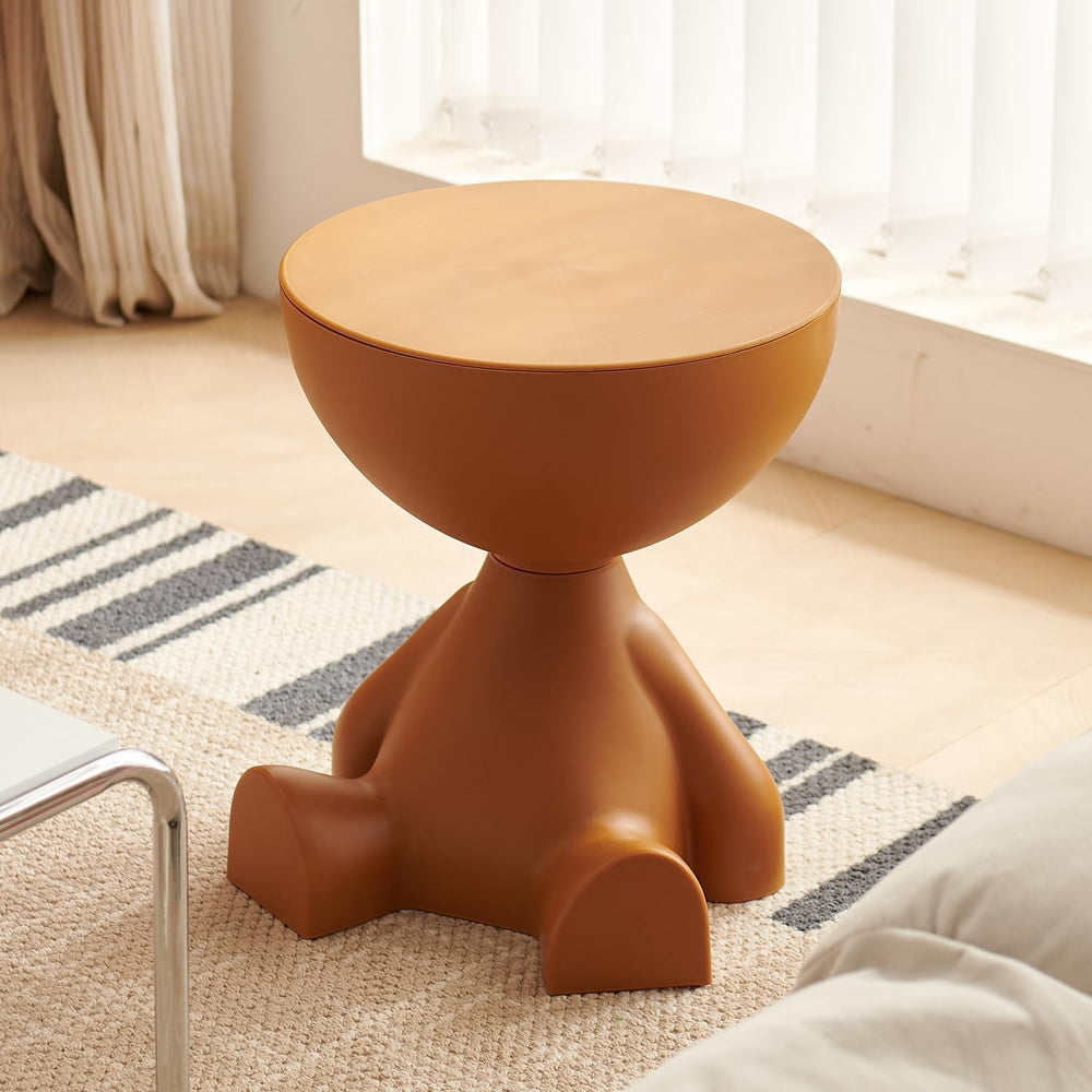 Circle Side Table, Round Modern End Table, Waterproof & Durable, Small Co...
