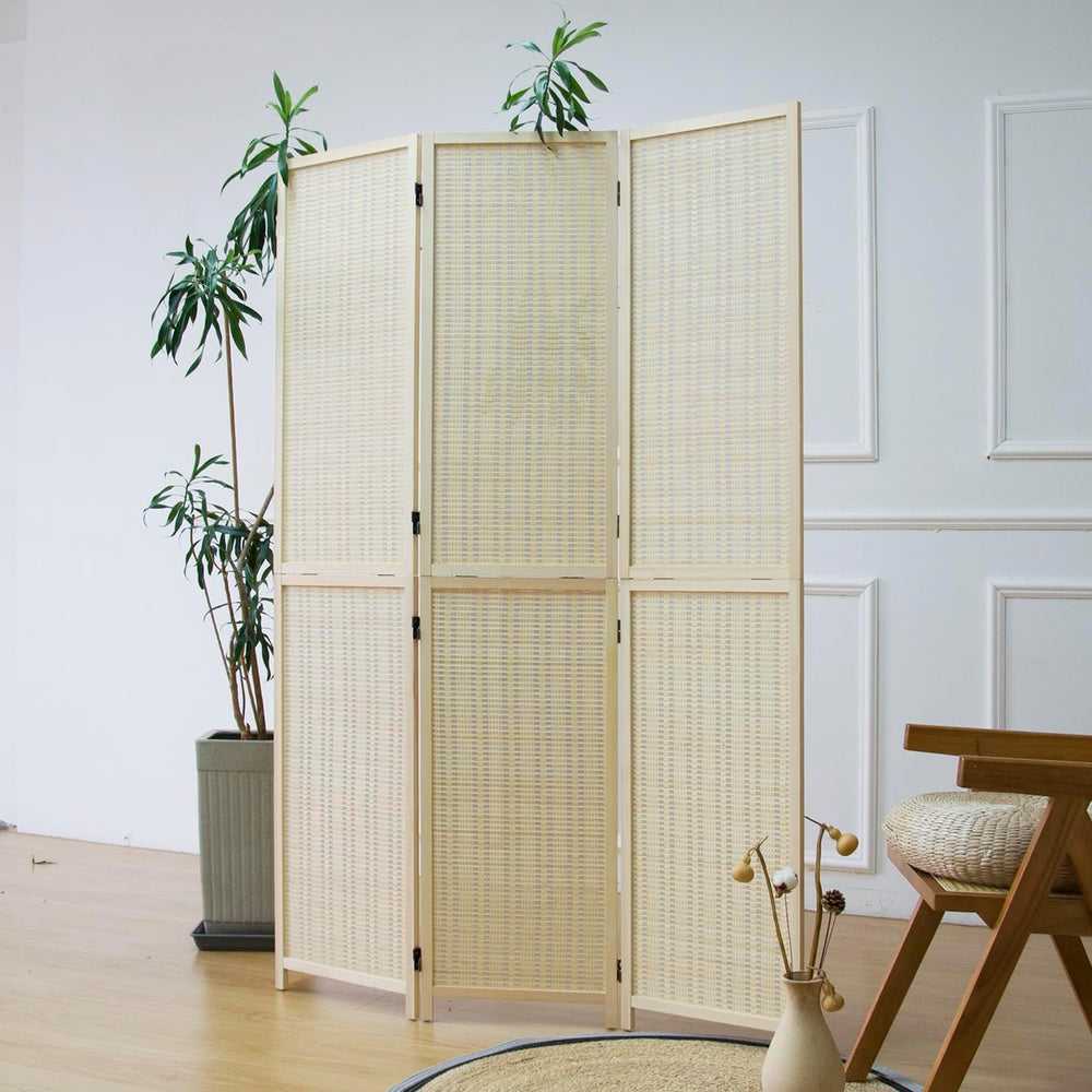 Furnnylane 3 Panel Room Divider and Folding Screen Divider,Two in One Detacha...