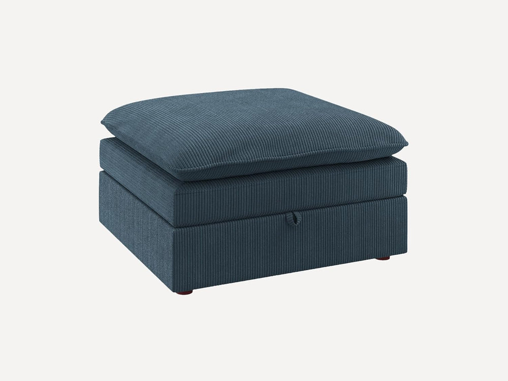 HONBAY Corduroy Ottoman, 31.5 Inch Square Ottoman Bench with Storage for Livi...