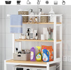 Gdrasuya10 Over The Washer and Dryer Storage Shelves for Laundry Organization, 3 Tier Washing Machine Storage Utility Rack Freestanding Laundry Storage Shelf Organizer Space Save (White)
