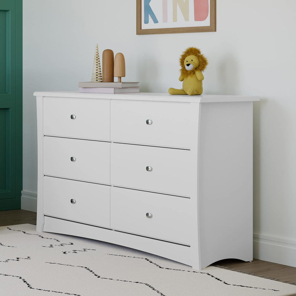 Storkcraft Crescent 6-Drawer Dresser, White