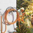 Wall Mounted Hose Holder - Metal Water Hose Holder - Hose Hanger Hose Hook for Water Hose Extension Cords Vacuum Hose.