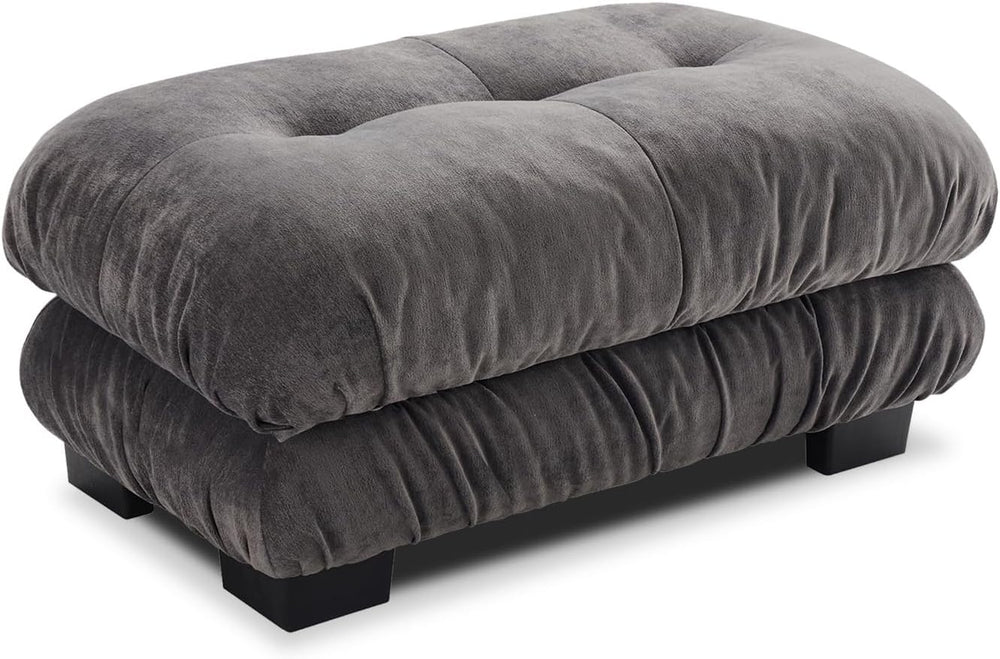 Upholstered Ottoman Footstool with Cushion for Sectional Sofa Couch 300lbs fo...