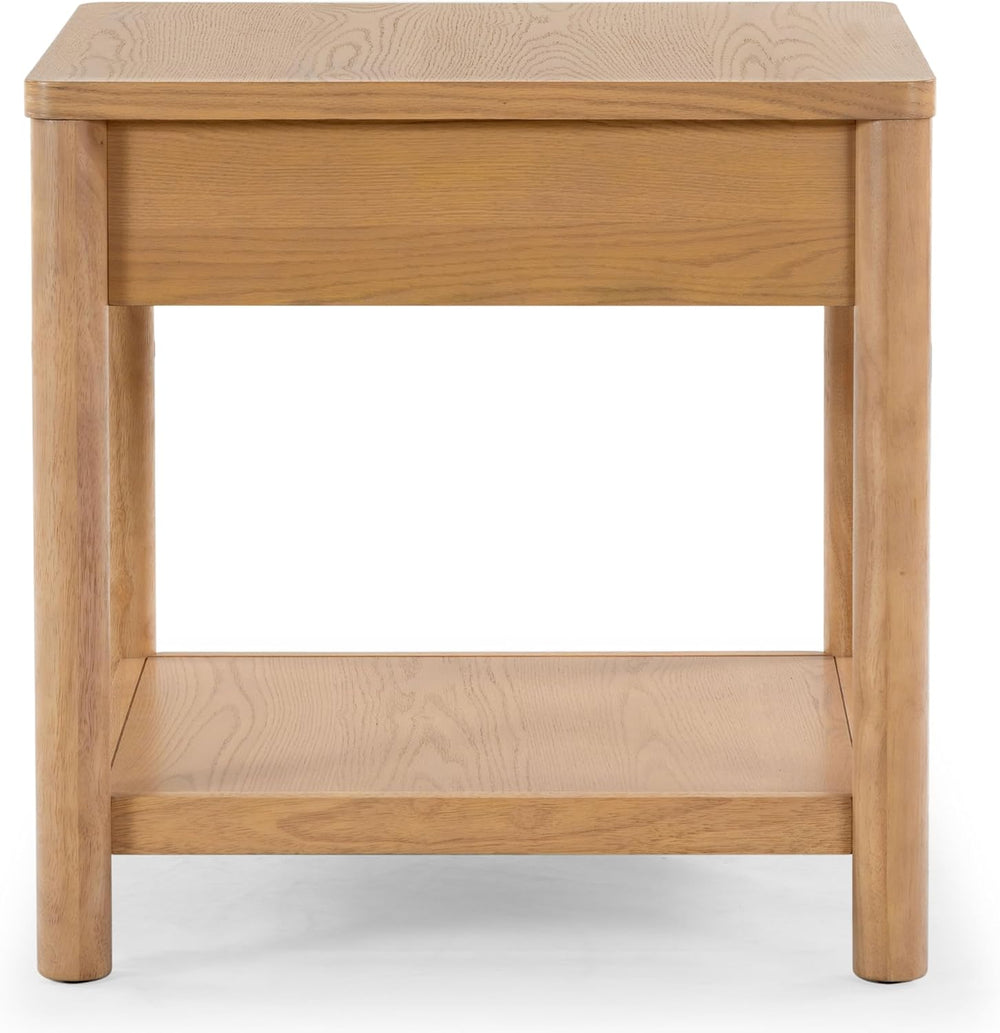SAFAVIEH Couture Collection Jaylessa Natural 1-Drawer Nightstand Accent End T...