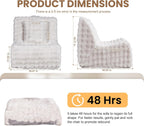 Bean Bag Chair for Adults, Giant Bean Bag Chair with Pillow, Oversized Chaise Lounge Chair Indoor with Soft Faux Fur for Living Room Bedroom or Reading Nook