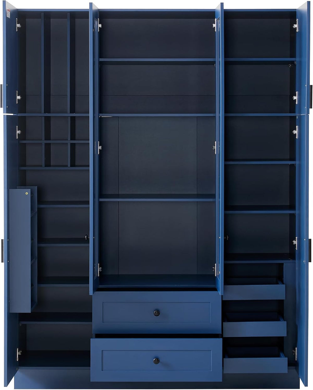JIVOIT 71''H Large Kitchen Pantry with 6 Doors, Drawers, Adjustable S...