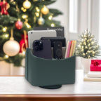UnionBasic Rotating Desk Organizer, 360 Degree Desk Spinning Caddy, Desktop TV Guide/Mail/Media/Remote Controller Holder Organizer, Lychee Dark Ivy
