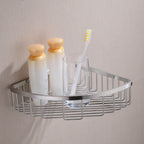 304 Stainless Steel Shower Caddy Corner Basket Shelf Bathroom Organizer Wall Mounted Storage, Brushed Nickel