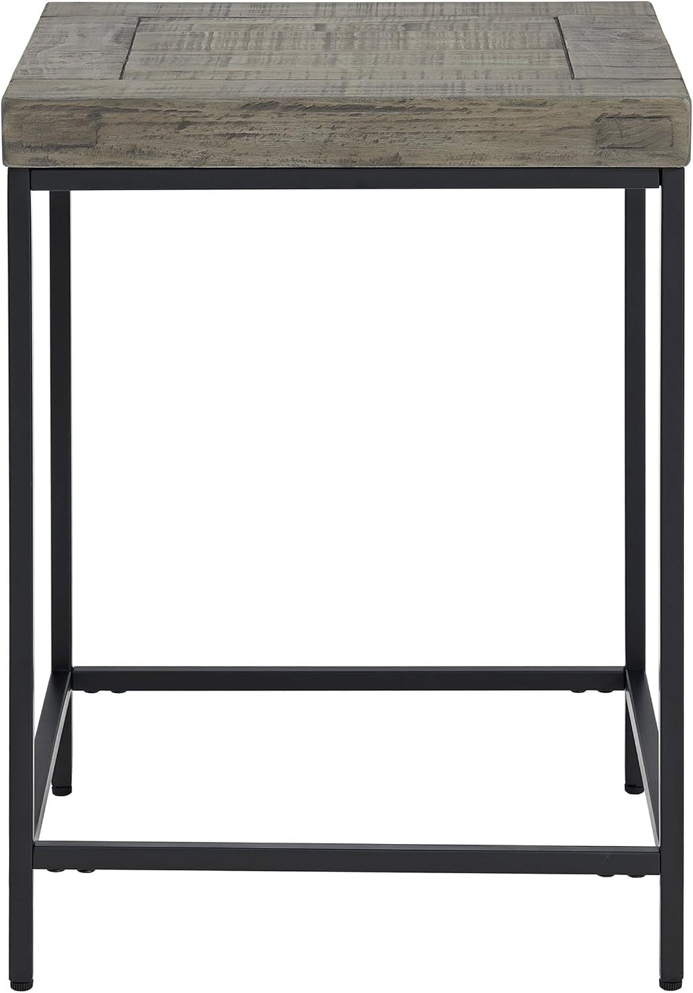 Alaterre Furniture End Table - Industrial Modern Side Table with Wood Top and...