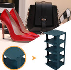 Garneck Multi-layer Plastic Shoe Organizer Rack Sturdy Walkway Storage Shelf for Hallway DIY Combination Compact Space-saving Shoe Holder for Entryway and Closet