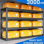 36" Deep Garage Shelving Heavy Duty, 4 Tier Garage Shelves, Adjustable Storage Shelving Unit, Commercial Metal Shelf for Warehouse, Pantry, School, Shop, 60" Wx36 Dx68 H