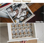 Amosfun Socks Drawer Organizer Dividers Underwear Storage Box for Closet Dresser Wardrobe Organization Box - Single Grid 2. 5 X 2. 5 Inch