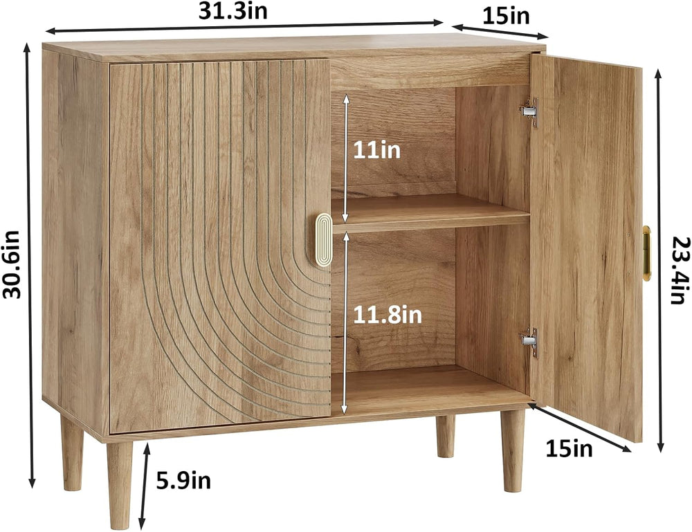 Sideboard Buffet Cabinet with Storage,Sideboard Buffet with Doors and Adjusta...