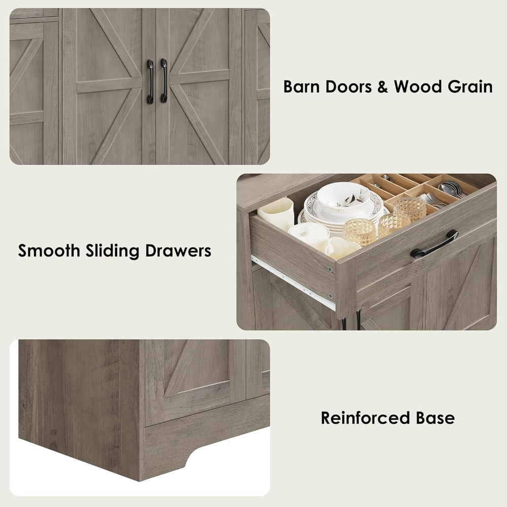 BOTLOG 71” Large Sideboard Buffet Cabinet with Storage