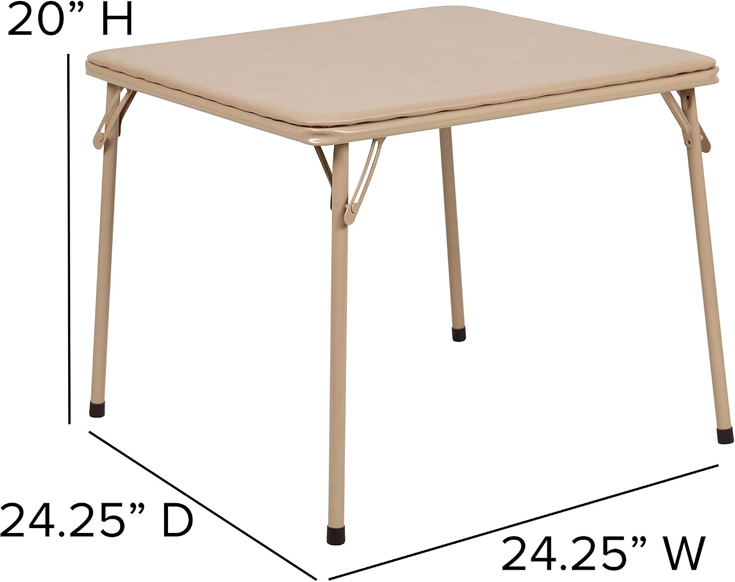 EMMA + OLIVER Kids Tan Folding Game and Activity Table - Toddler Table for Daycare Center