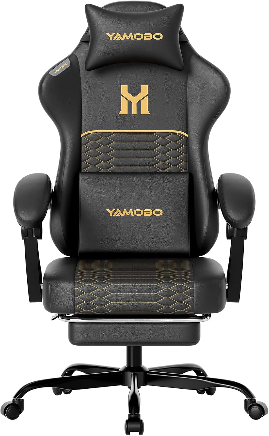 Gaming Chair with Footrest, Ergonomic Video Game Chair with Adjustable Lumbar...