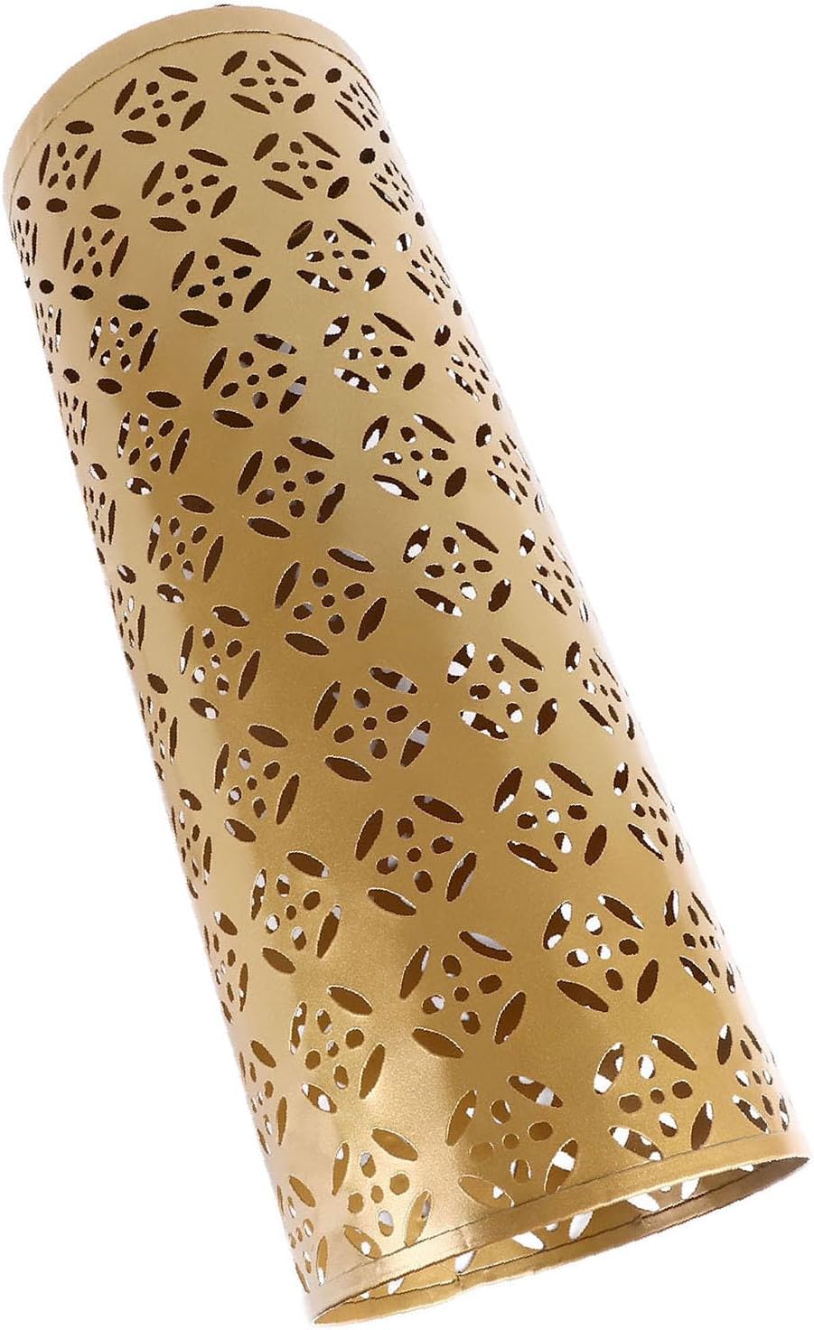Metal Stylish Hollow Copper Pattern Umbrella Holder Bin for Entryway, Rustproof Indoor Umbrella Stand for Home Office, 1pc (Large)